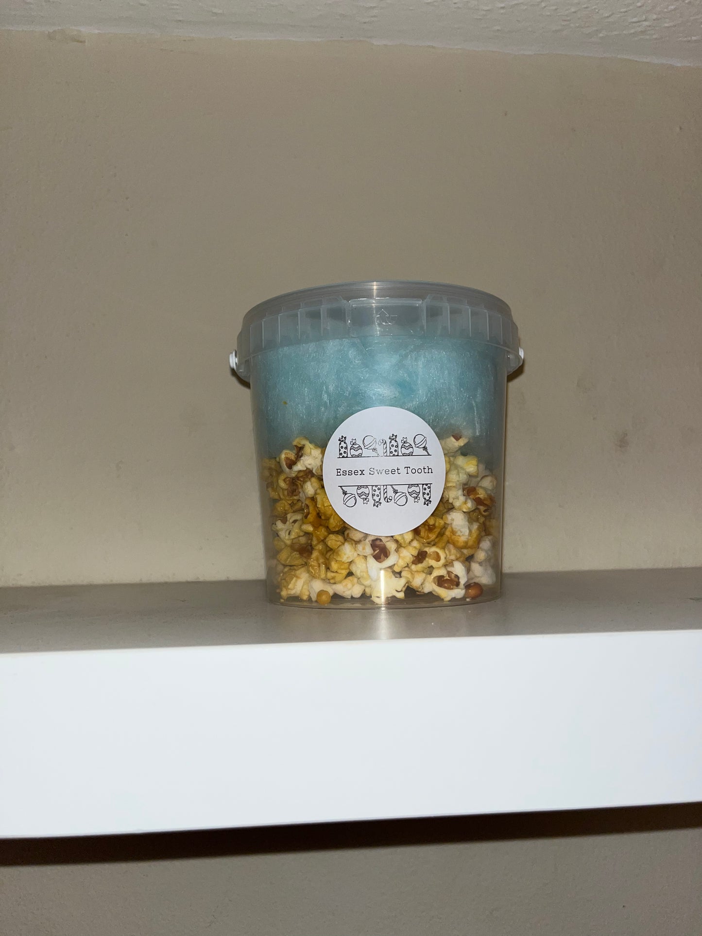 1L Bucket Half Popcorn & Half Candy Floss