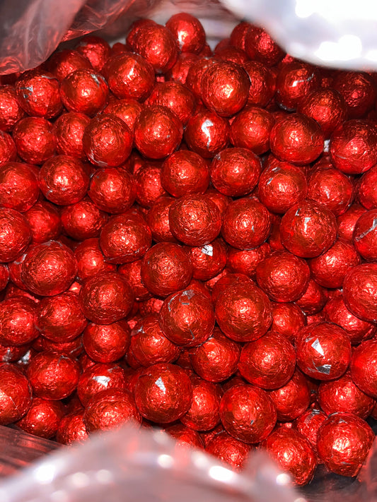 Red Foiled Chocolate Balls